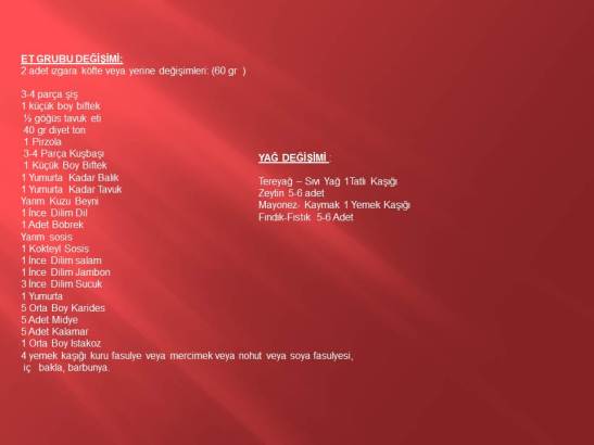 PORSİYON DEĞİŞİMLERİ 2