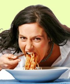 eat-what-you-want-day spagetti woman
