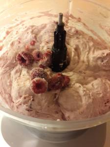 bananas and rasberries